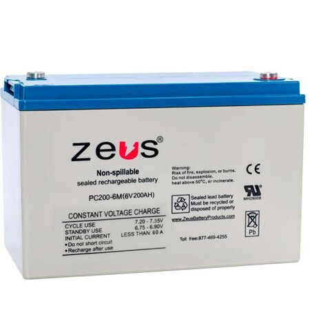 200Ah 6V M6 Sealed Lead Acid Battery